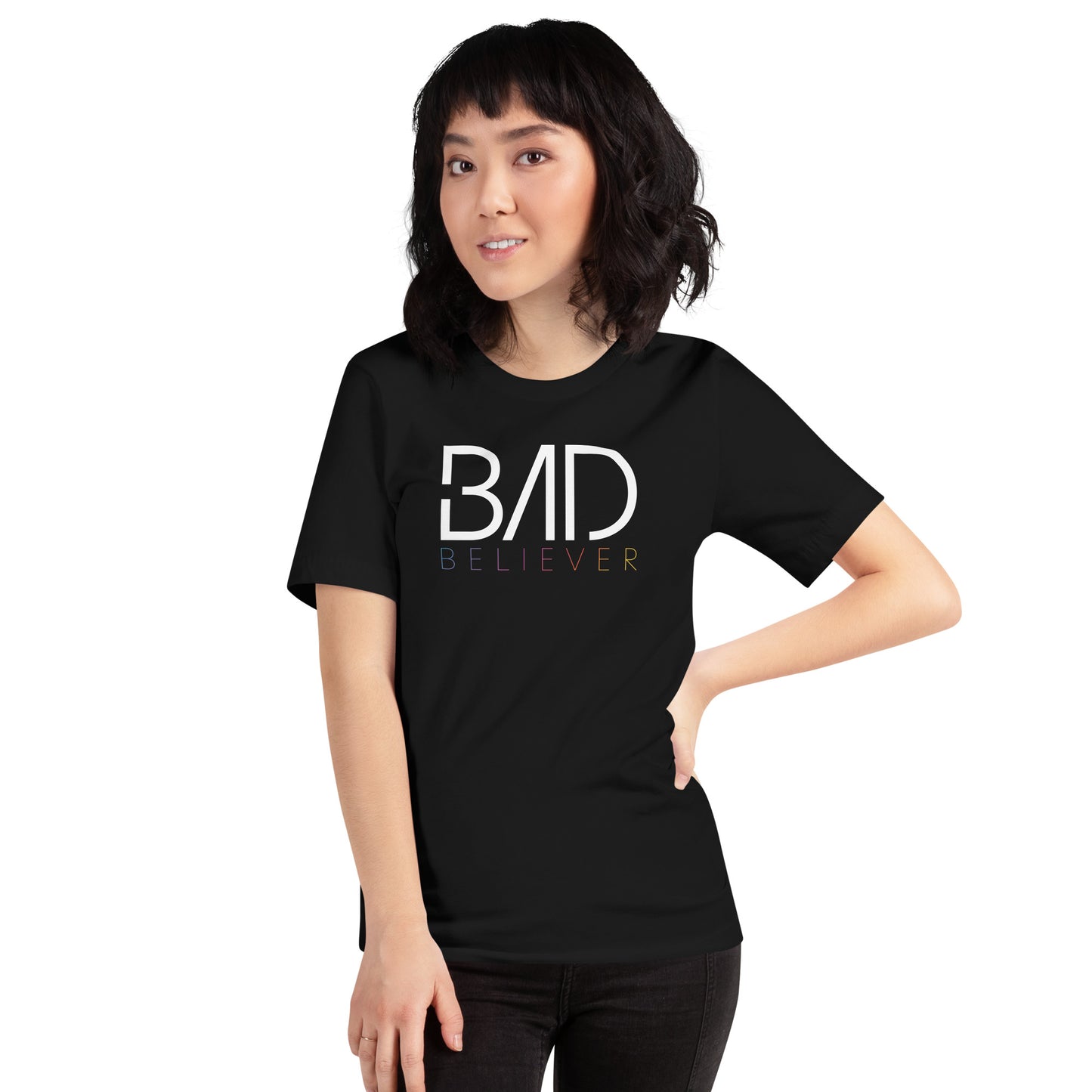 Bad Believer Logo Unisex T-Shirt (White Print)